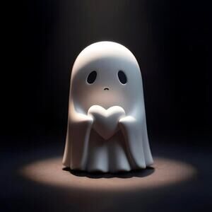 WHITE Spooky Resin Spooky Cute Ghost Halloween Decorations